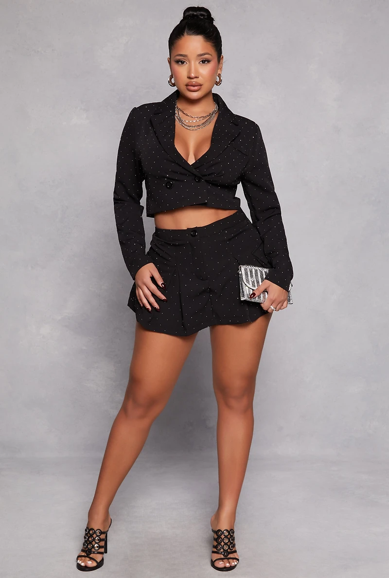 Haute Monde Rhinestone Cargo Skort