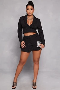 Haute Monde Rhinestone Cargo Skort