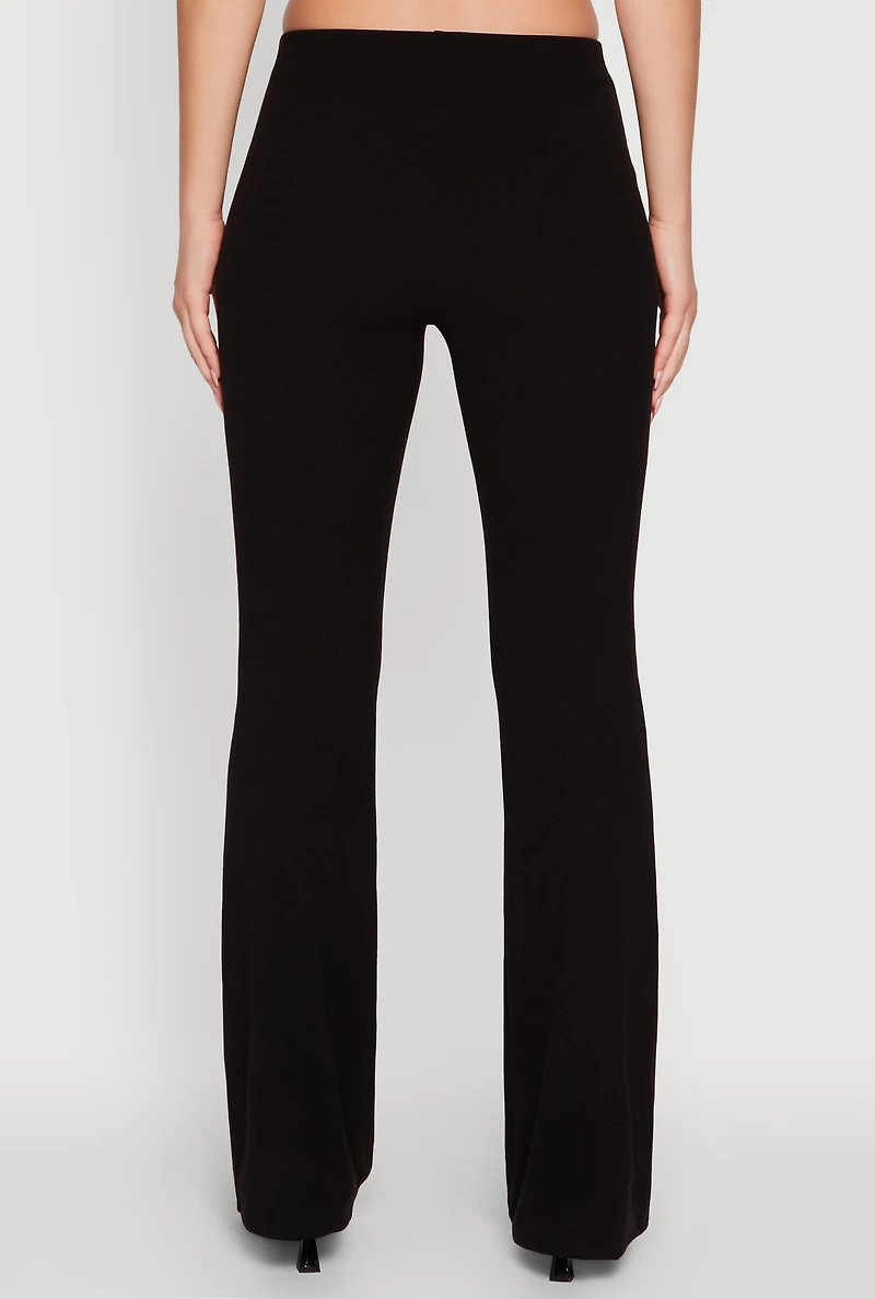 Womens Brushed Knit Pull On Dress Pants,
