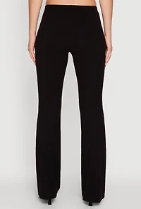 Womens Brushed Knit Pull On Dress Pants,