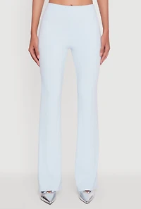 Womens Brushed Knit Pull On Dress Pants,