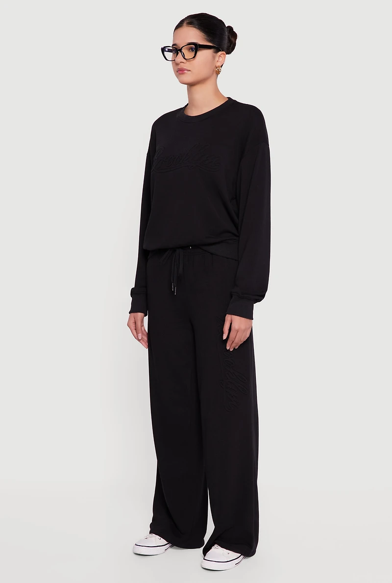 Brooklyn Embossed Pullover Sweatshirt