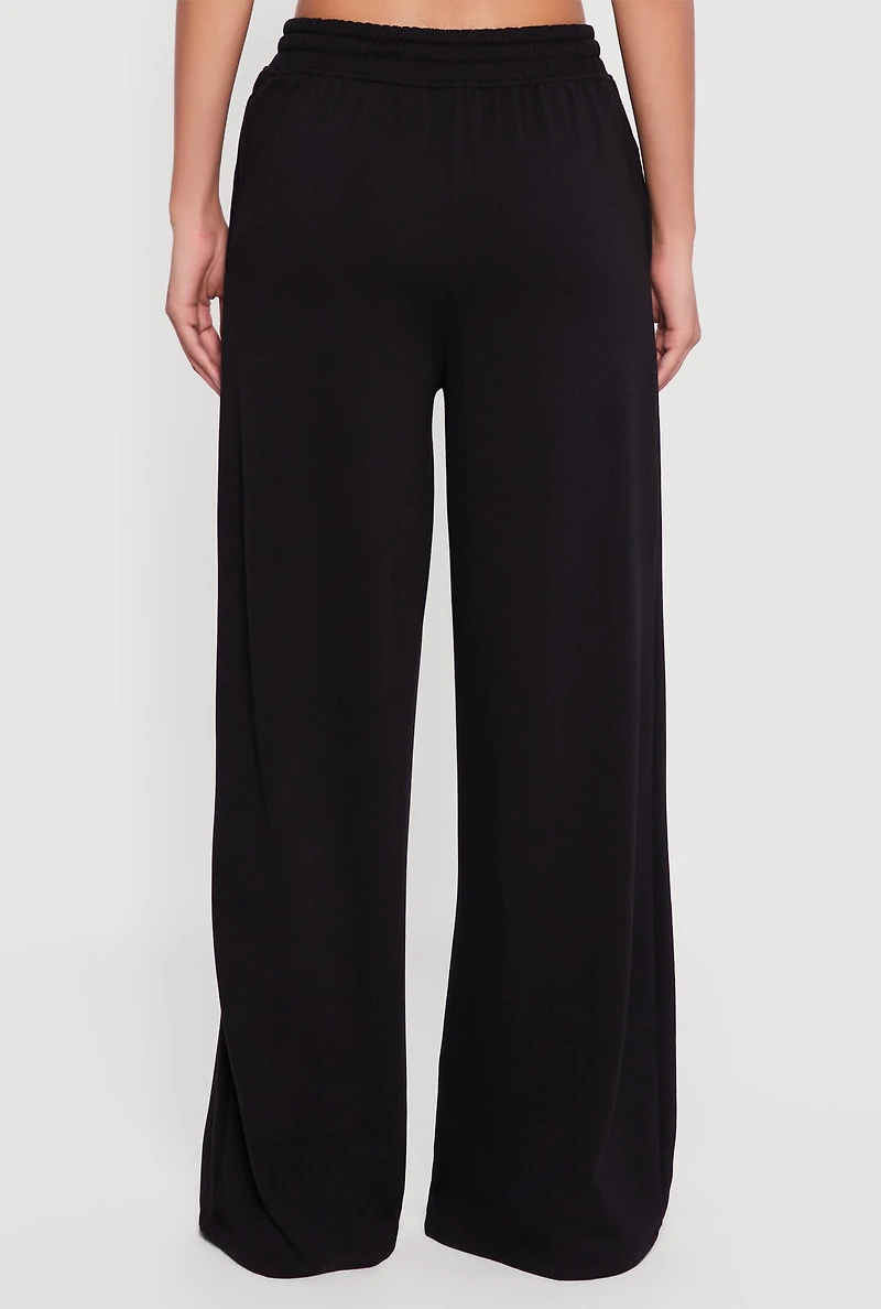 Brooklyn Embosses Graphic High Waisted Sweatpants