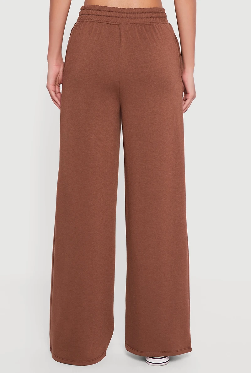 Brooklyn Embosses Graphic High Waisted Sweatpants