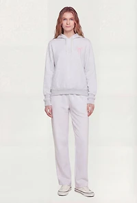 Bow Graphic Kangaroo Pocket Pullover Hoodie