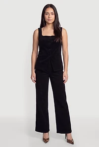 Square Neck Button Front Waistcoat