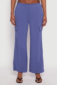 Womens Iris Pull On Cargo Pocket Pants, Blue, Size S