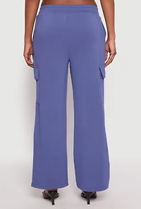 Womens Iris Pull On Cargo Pocket Pants, Blue, Size S