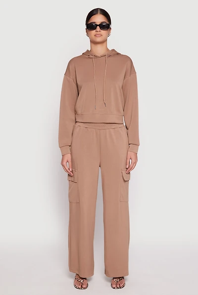 Womens Iris Pull On Cargo Pocket Pants, Khaki, Size S