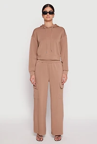 Womens Iris Pull On Cargo Pocket Pants, Khaki, Size S