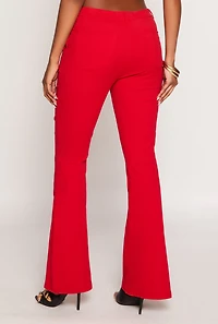 Womens Iris Flare Dress Pants, Red, Size S