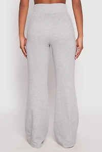 Womens Elastic Waist Flared Sweatpants, L