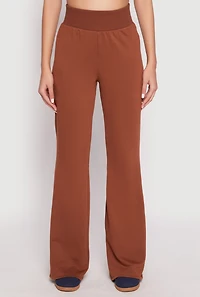 Womens Elastic Waist Flared Sweatpants,
