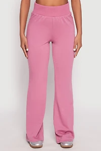 Elastic Waist Flared Sweatpants