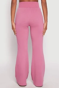 Elastic Waist Flared Sweatpants