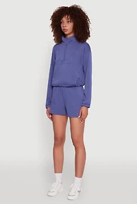 Womens Mock Neck Quarter Zip Pullover Sweatshirt, Blue,