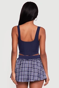 Tie Strap Cropped Corset Top