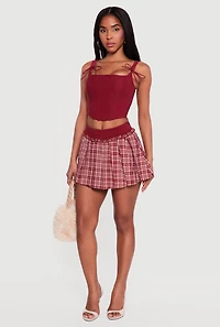 Tie Strap Cropped Corset Top