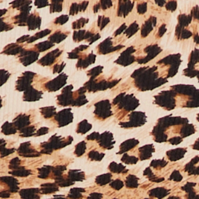 Ribbed Knit Leopard Print Off the Shoulder Blouse