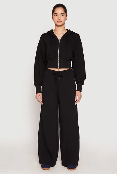 Womens Iris Drawstring Wide Leg Sweatpants,