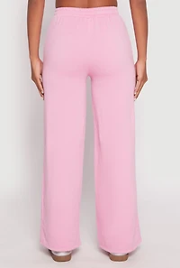 Womens Iris Drawstring Wide Leg Sweatpants, Pink, Size M