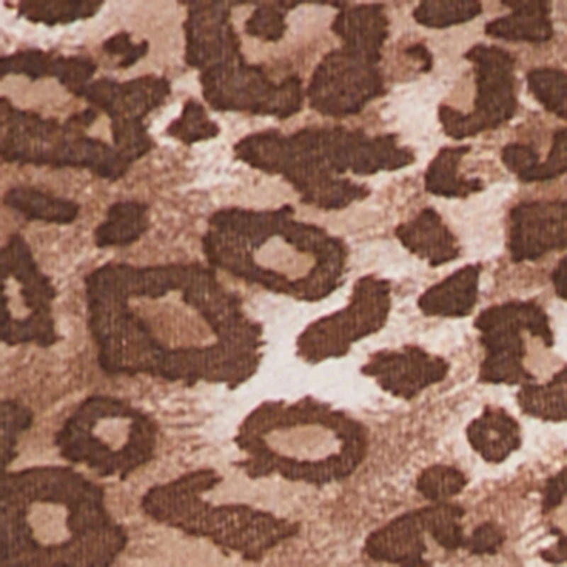 Leopard Print Ruched High Waisted Midi Skirt