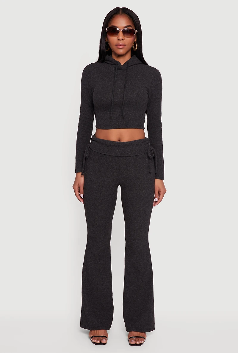 Long Sleeve Pullover Cropped Hoodie