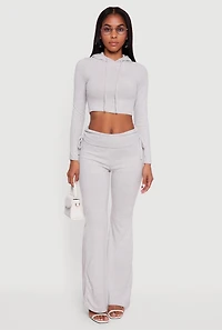 Long Sleeve Pullover Cropped Hoodie