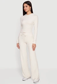 Brushed Knit Pullover Hoodie