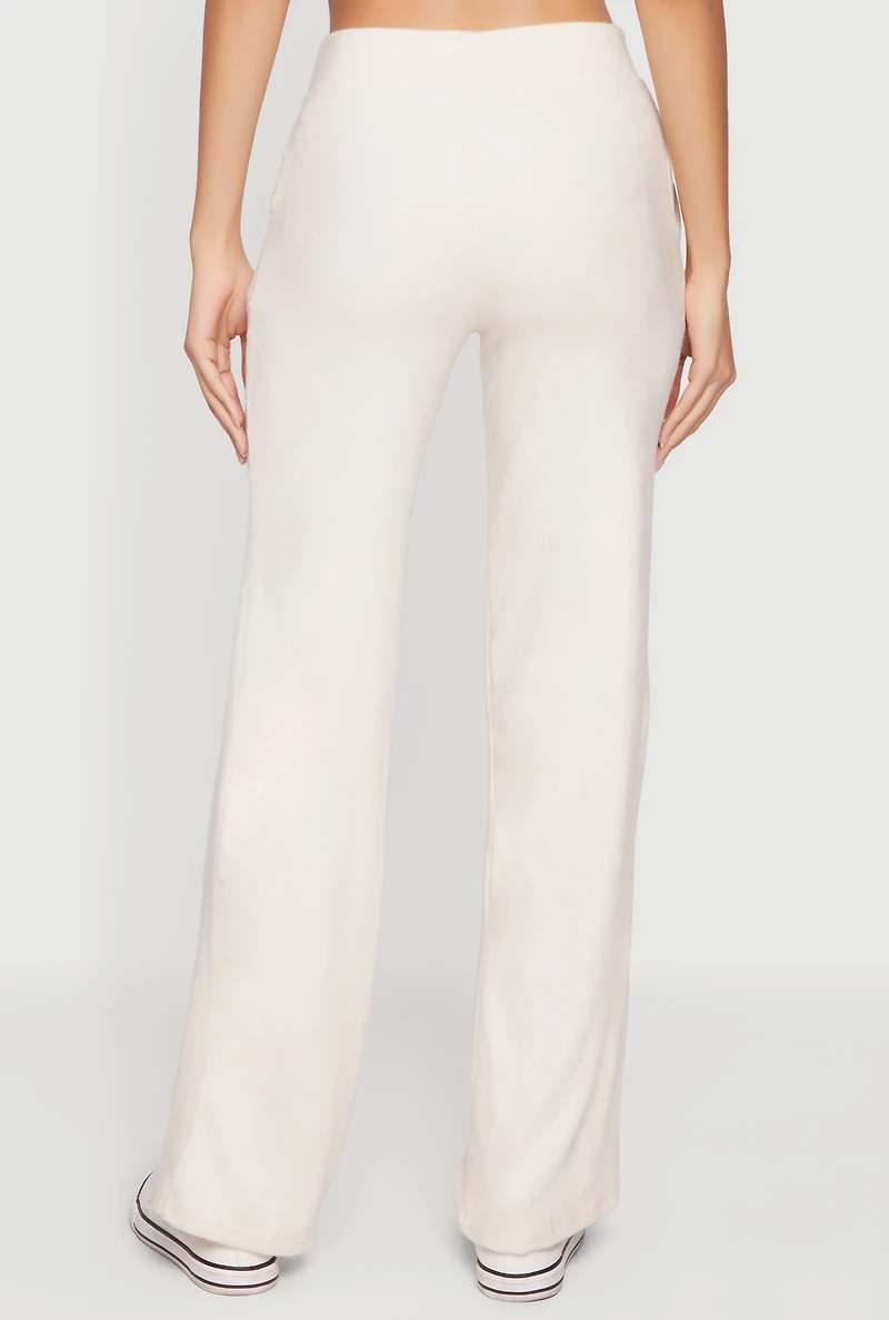 Brushed Knit Drawstring Waist Sweatpants