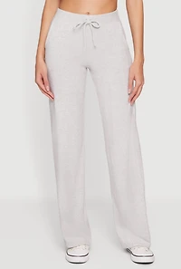 Brushed Knit Drawstring Waist Sweatpants