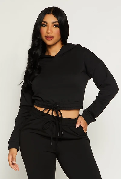Iris Hooded Cropped Sweatshirt