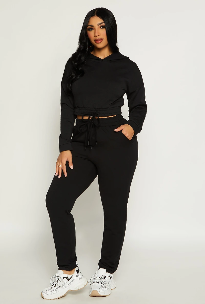 Iris Basic Fleece Drawstring Sweatpants