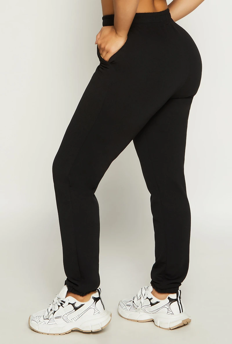 Iris Basic Fleece Drawstring Sweatpants