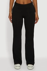 Womens High Waisted Flare Leg Fleece Lined Sweatpants,