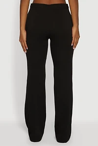 Womens High Waisted Flare Leg Fleece Lined Sweatpants,