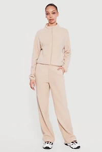 High Waisted Straight Leg Sweatpants