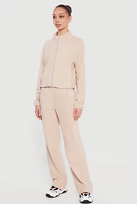 High Waisted Straight Leg Sweatpants