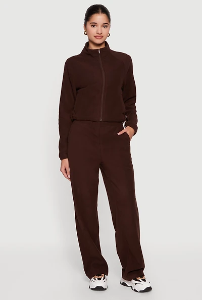 High Waisted Straight Leg Sweatpants