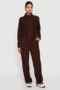 High Waisted Straight Leg Sweatpants