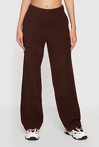 High Waisted Straight Leg Sweatpants