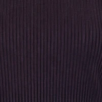 Ribbed Knit Side Ruched Long Sleeve Blouse