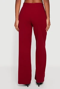 High Waisted Wide Leg Pull On Pants