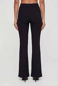 Textured Knit Straight Leg Pants