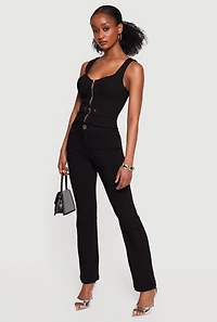 Slim Bootcut Trousers