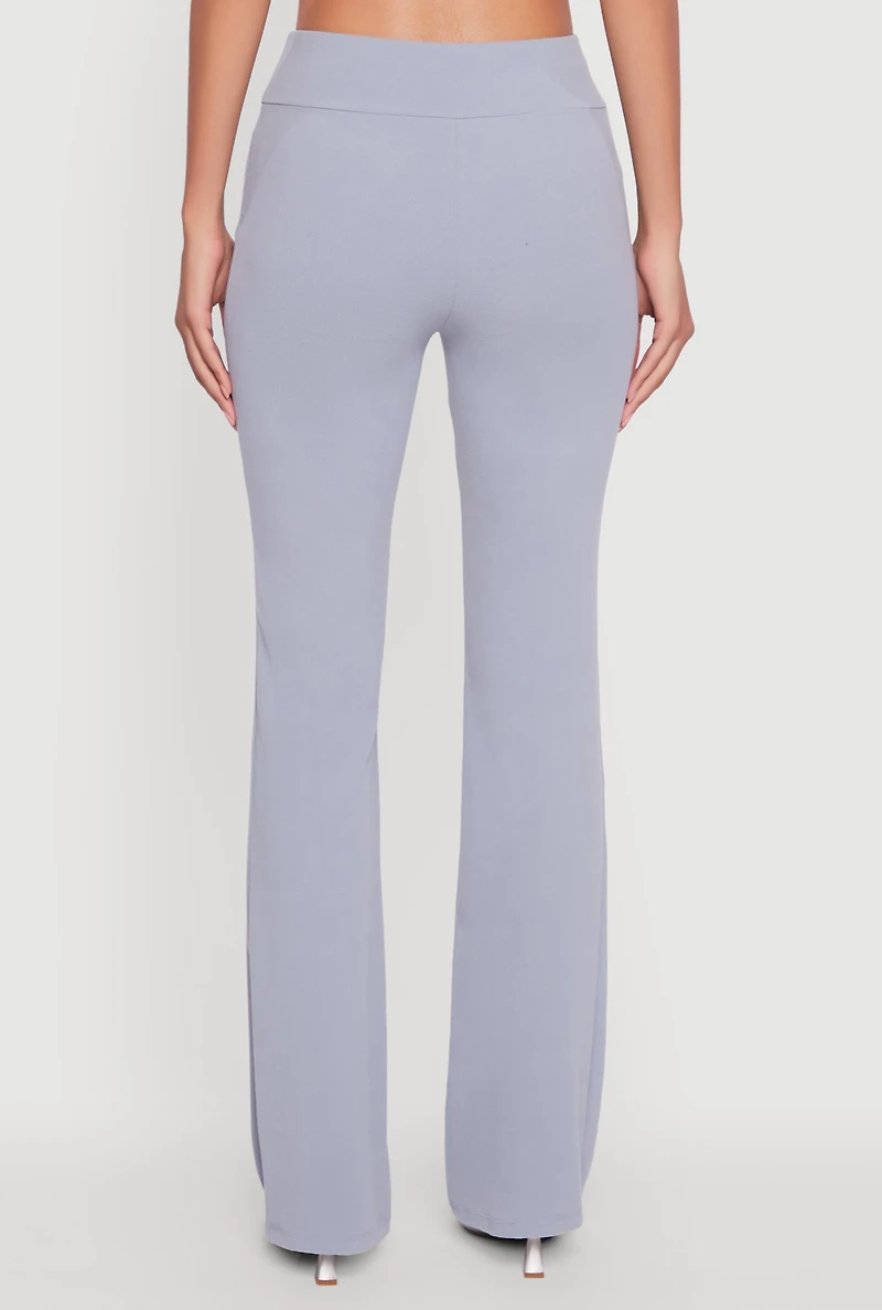 Womens Brushed Knit Pintuck Pull On Slim Pants, M