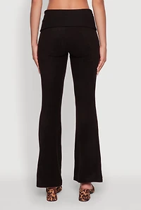 Womens Haute Monde High Waisted Flare Leg Pants, S