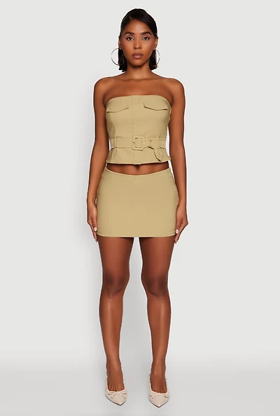 Womens Haute Monde Lined Pencil Skirt, Green, Size S