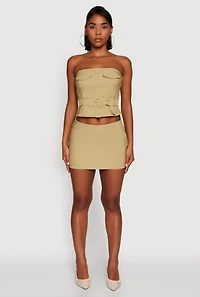 Womens Haute Monde Lined Pencil Skirt, Green, Size S