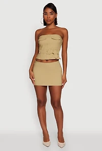 Womens Haute Monde Lined Pencil Skirt, Green, Size S